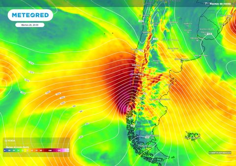 Temporal de lluvia y viento en el sur de Chile