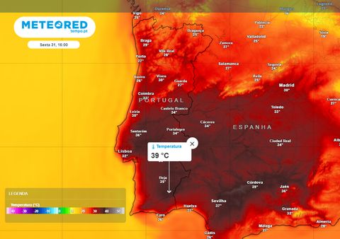 Calor intenso em Portugal nos próximos dias: temperaturas de até 39 °C, trovoada e noites tropicais
