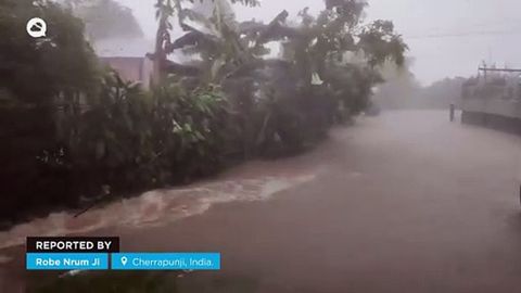 Se registran más de 1200 l/m2 en 72 horas en Cherrapunji (India), uno de los lugares más lluviosos del planeta