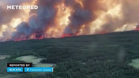 Terrible incendio forestal en Fairbanks, Alaska.