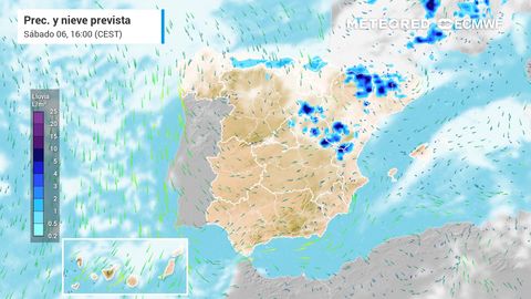 Un frente atlántico provocará un descenso térmico notable en casi todo el país y tormentas localmente fuertes en el nordeste