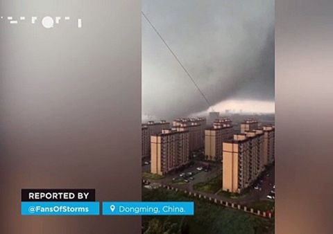 Un devastador tornado provoca grandes daños en Dongming, China