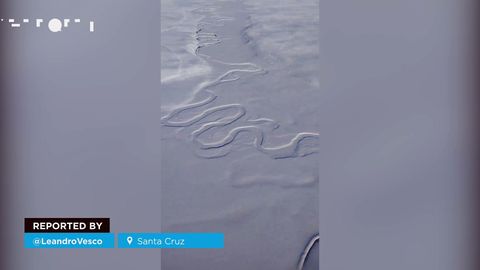 Una gran ola de frío congela ríos y las olas en el sur de Argentina
