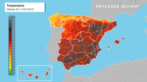 Descenso térmico a partir de mañana en el noroeste peninsular que el domingo llegará al nordeste, pero con temperaturas muy elevadas en la mitad oriental y el sur de España