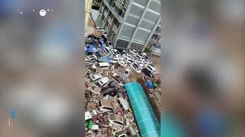 Las lluvias torrenciales provocan graves inundaciones en #Zhidan, China