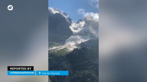 Impressive landslide in Haute-Savoie, France