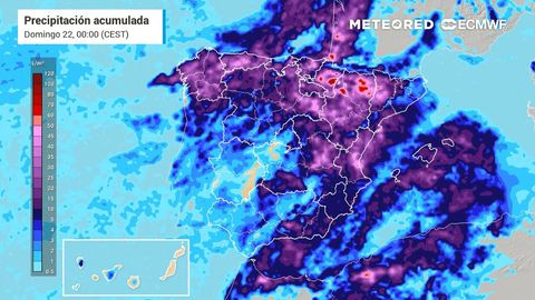 Fin de semana con chubascos, tormentas, granizo y acumulados importantes especialmente en el nordeste peninsular