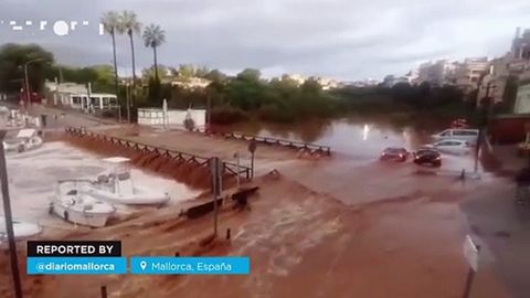 El paso de la DANA provoca graves inundaciones en Mallorca, España