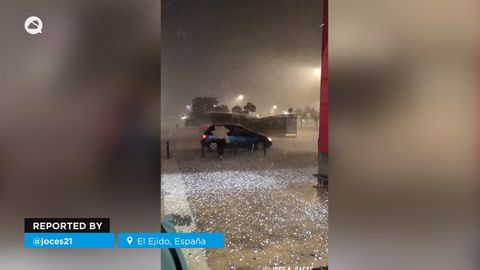 El paso de la DANA deja granizadas extremas en El Ejido, España