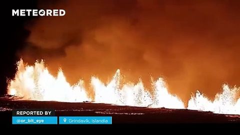 Se produce una nueva erupción fisural muy cerca de Grindavík, Islandia