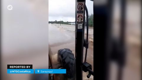Las lluvias torrenciales provocan graves inundaciones en Sarapiquí, Costa Rica
