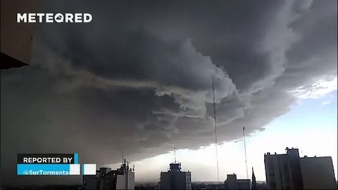 Supercélula espectacular en la ciudad de Tres Arroyos, Argentina
