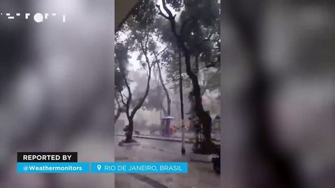 Fuertes tormentas provocan destrozos en Rio de Janeiro, Brasil