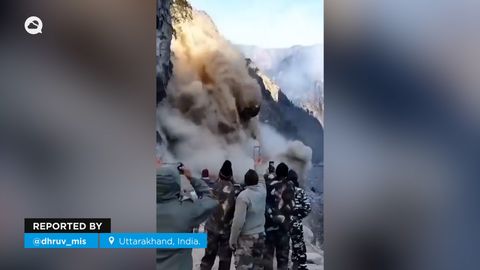 Impresionante desprendimiento en el estado de Uttarakhand, India