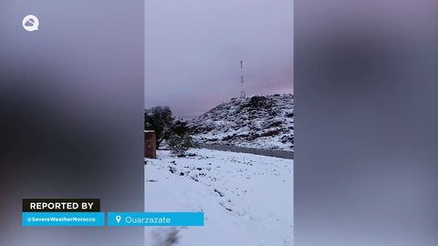 Importantes nevadas en la provincia de Ouarzazate, Marruecos