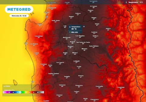 Termómetros superarían los 40 °C en el Biobío y La Araucanía