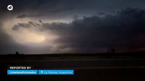 Impresionante tomenta en La Pampa, Argentina