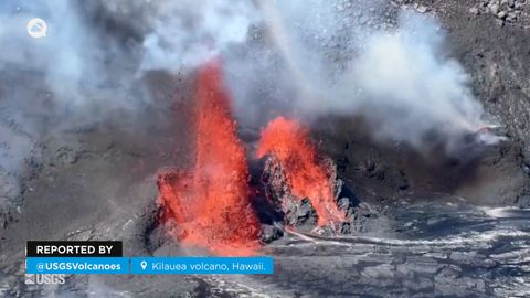 Espectaculares imágenes de una reciente erupción del volcán Kilauea en Hawaii