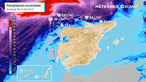 Inminente cambio de tiempo en España: varios frentes atlánticos dejarán precipitaciones en buena parte del país
