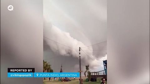 Una impresionante tormenta deja ráfagas de viento huracanadas en Buenos Aires, Argentina