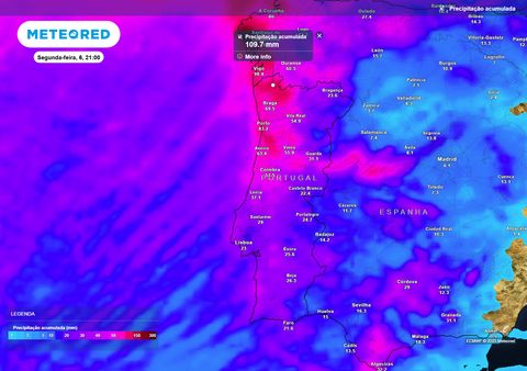Sucessão de frentes resultará em muita chuva nos próximos dias: eis as regiões mais afetadas de Portugal pela instabilidade