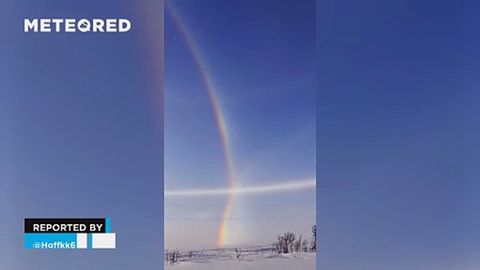 Impresionante circulo parhélico en la provincia de Karagandá, Kazajistán