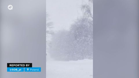 Gran temporal de frío y nieve en Polonia