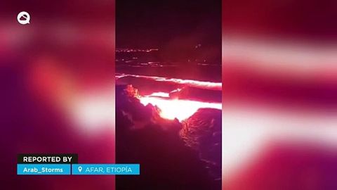 Impresionante erupción del volcán Erta Ale en la región de Afar, Etiopía