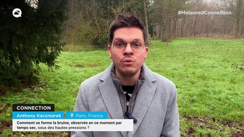 Comment se forme la bruine, observée en ce moment par temps sec, sous des hautes pressions ?