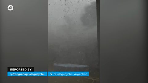 Una gran tormenta causa estragos en Gualeguaychú, Argentina