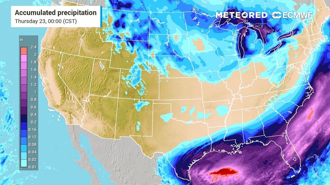 Rare winter storm set to impact the Gulf Coast Monday night through