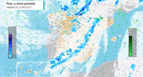 En unas horas llegará el frente asociado a la superborrasca Éowyn: lluvia y fuertes vientos en estas zonas