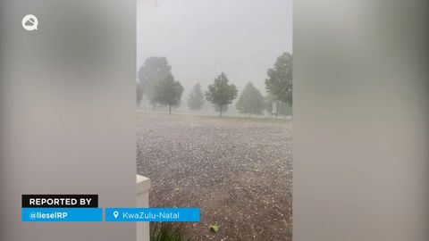 Una gran granizada provoca grandes daños en la región central de KwaZulu-Natal, Sudáfrica