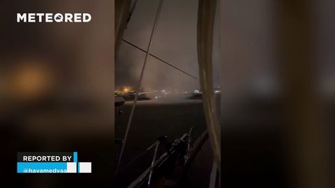 Impresionante manga marina en Bodrum, Turquía