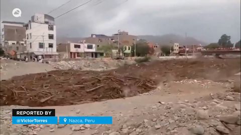 Impresionante inundación súbita en Nazca, Peru