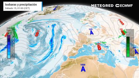 Lluvias y nevadas en las próximas horas en varias zonas de España, a la espera de cambios por el Atlántico.