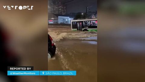 Las fuertes lluvias provocan importantes inundaciones en São Paulo, Brasil