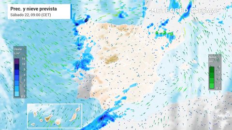¡Vuelve la nieve a las principales cordilleras! En unas hora la cota bajará y se acumularán varios centímetros