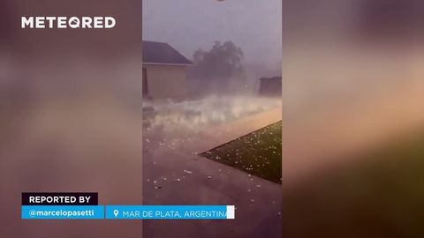 Verwoestende hagelbui in Mar Del Plata! De materiële schade is erg groot in de Argentijnse stad