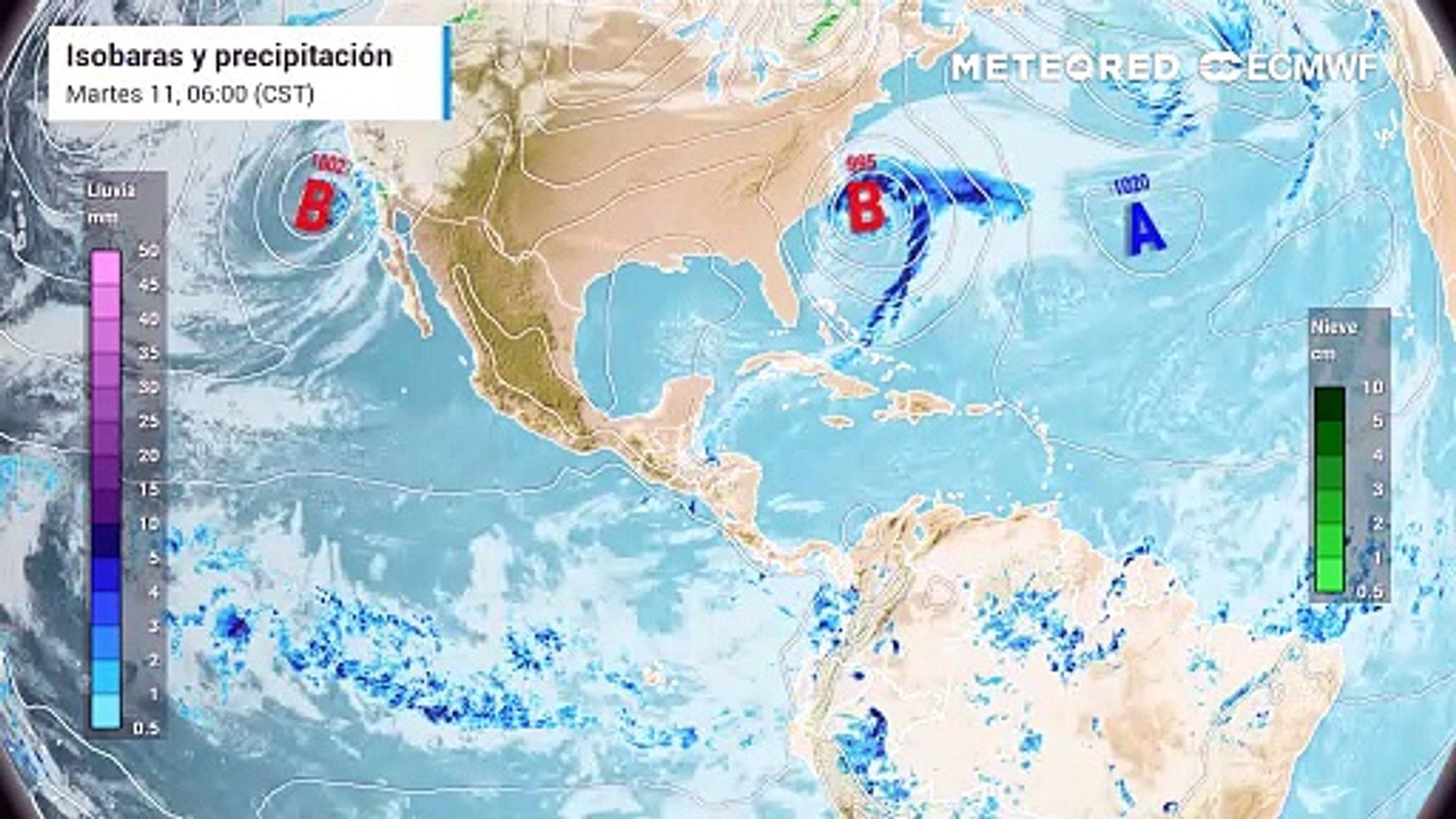 Este martes llegan un nuevo Frente Frío con su masa de aire a México, generando lluvias y vientos de hasta 100 km/h. Noticias en tiempo real