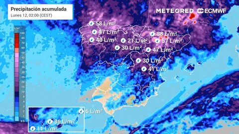 Este sábado una DANA dejará tormentas muy fuertes en España