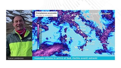 Luca Lombroso avvisa: inusuale ciclone in arrivo al Sud, rischio eventi estremi