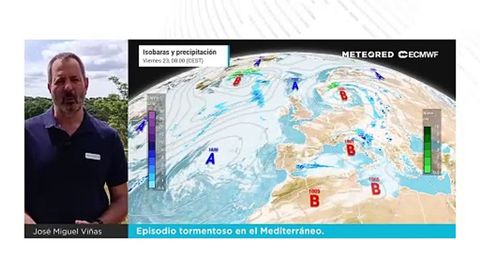 Episodio tormentoso en el Mediterráneo, con el sureste peninsular en el punto de mira.