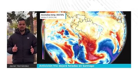 Anticiclón frío dejará heladas en Santiago