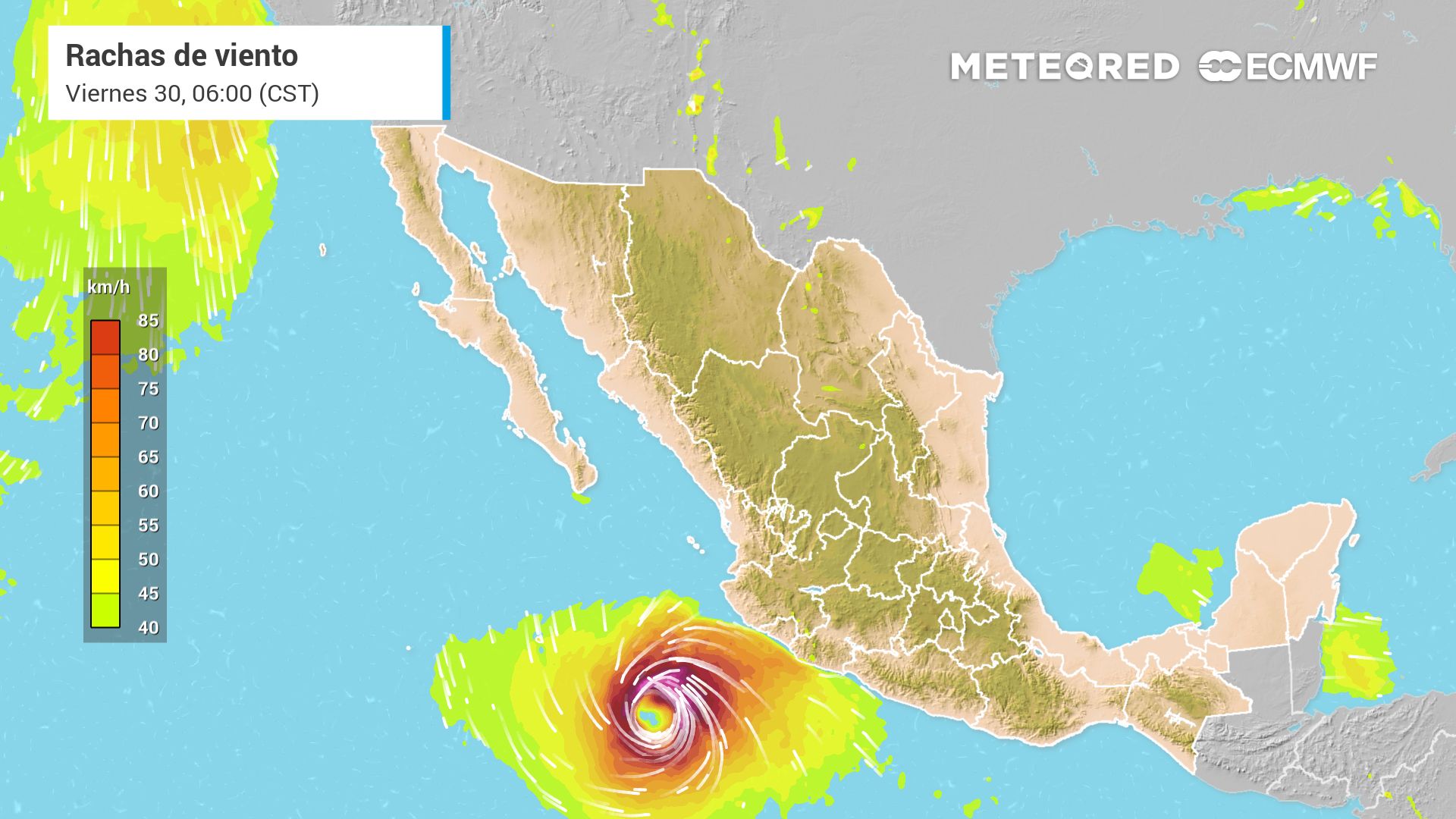 En unas horas frente frío 45 y su masa de aire dejan rachas de hasta 80 km/h sobre la frontera norte de México. Noticias en tiempo real