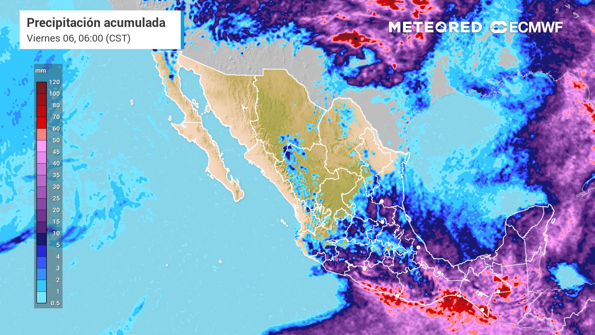 Mañana miércoles 7 estados de México recibirán lluvias intensas: hasta 100mm. Noticias en tiempo real