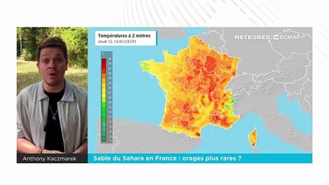 Sable du Sahara en France : orages plus rares ?