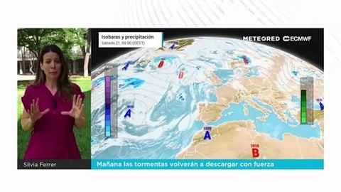 Mañana las tormentas ganarán extensión e intensidad en España
