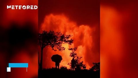Nova erupção no vulcão Kilauea, no Havai! Fontes de lava com mais de 300 metros de altura