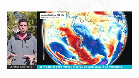 El frío polar bate nuevos récords de temperatura en Argentina